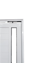 Ver imagem 3 de Porta Pivotante de Alumínio Branco com Puxador e Vidro Linha Veneza:Direita/ 210 x 100