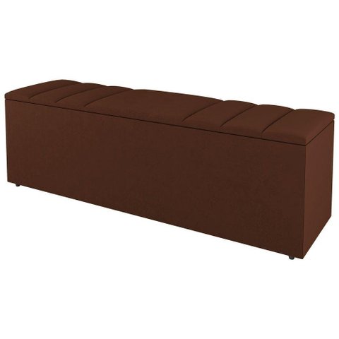 Calçadeira Baú Queen Size Grace 160Cm Suede Terracota