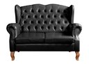 Ver imagem 1 de Namoradeira Chesterfield Imperador Sofá Vintage Capitonê - Couríssimo Preto