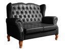 Ver imagem 2 de Namoradeira Chesterfield Imperador Sofá Vintage Capitonê - Couríssimo Preto