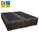 Ver imagem 6 de Cama Box Baú Casal Bipartido Suede Sereneprime Marrom 138x188x44