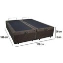 Ver imagem 5 de Cama Box Baú Casal Bipartido Suede Sereneprime Marrom 138x188x44