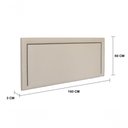 Ver imagem 3 de Cabeceira Queen Reta Luxo 160x60 Courino Off White - Tachas Fumê