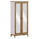 Ver imagem 4 de Armário Finestra Organizador Prata 2 Portas c/ Espelho Off White/freijo
