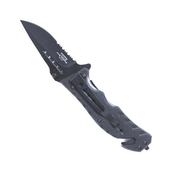 Canivete NTK Tático com design discreto possui corta cinto e quebra-vidros Rescue - 2