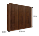 Ver imagem 2 de Guarda Roupa 6 Portas Mdf Anápolis Ripado - Móveis Valverde