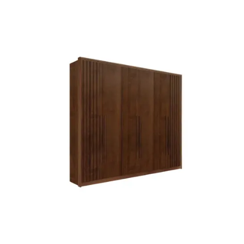 Guarda Roupa 6 Portas Mdf Anápolis Ripado - Móveis Valverde