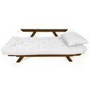 Ver imagem 2 de Sofá Japão Futon Acquablock Madeira Cor Imbuia D33 - Branco Off