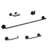 Kit Acessórios Para Banheiro 05 Peças Disco Black Noir Deca - 1