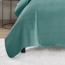 Ver imagem 3 de Colcha Matelassê - King Size - Milão - Geométrico - Verde - 150 Fios - C/ Porta Travesseiros - Cortt