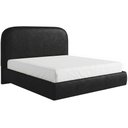 Ver imagem 2 de Cama Queen Flutuante com Cabeceira 160cm Aura W01 Couríssimo Preto - Lyam Decor