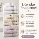 Ver imagem 5 de Jogo de Toalhas Banho e Rosto 100% Algodão Jacquard Macia Alta Absorção 3 Peças Yuna Karsten