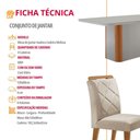 Ver imagem 6 de Mesa de Jantar Isadora Tampo 120cm Mdf Vidro Canto Copo e 4 Cadeiras Melissa Moderna Mobilia