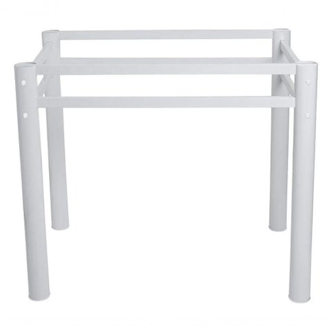 Base Retangular para Mesa Jantar Vidro Pedra Madeira 1.20mt Cor:branco