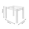 Base Retangular para Mesa Jantar Vidro Pedra Madeira 1.20mt Cor:branco - 3