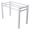 Ver imagem 2 de Base Retangular para Mesa Jantar Vidro Pedra Madeira 1.20mt Cor:branco