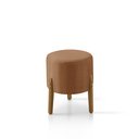 Ver imagem 2 de Puff Decorativo Catânia 3 Pés Madeira Maciça Linho Terracota