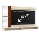 Ver imagem 5 de Painel para TV até 55 Polegadas 160 cm Espelho e Lateral Ripada - Off White/Naturale