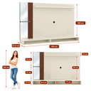 Ver imagem 7 de Painel para TV até 55 Polegadas 160 cm Espelho e Lateral Ripada - Off White/Naturale