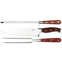 Ver imagem 2 de Conjunto de Faca de Churrasco Inox 3 Peças Chaira Steel Mor
