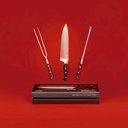 Ver imagem 6 de Conjunto de Faca de Churrasco Inox 3 Peças Chaira Steel Mor