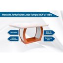 Ver imagem 3 de Sala de Jantar Completa Tampo Madeirado C/ Vidro Canto Reto 6 Cadeiras Imbuia/chocolate Capuccino