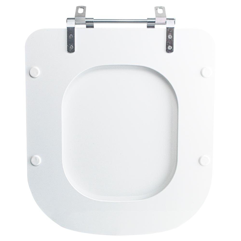 Assento Sanitário Tampa de Vaso Branco Mdf Laqueado El Misti para Bacia Icasa - 5