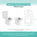Ver imagem 3 de Assento Sanitário Tampa de Vaso Branco Mdf Laqueado El Misti para Bacia Icasa