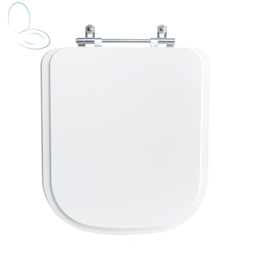Assento Sanitário Tampa de Vaso Branco Mdf Laqueado El Misti para Bacia Icasa - 1