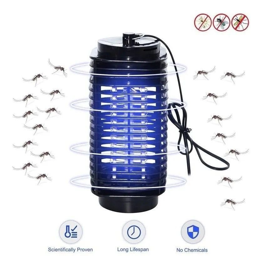 Armadilha Mata Mosquito Pega Inseto Led Luz Choque Eletrico Bivolt - 2