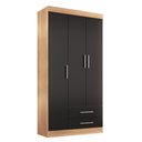 Ver imagem 4 de Guarda-roupa Solteiro 3 Portas 2 Gavetas Kioto