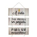 Ver imagem 1 de Placa Decorativa Frases A Vida Com Corda 70x40 Cm