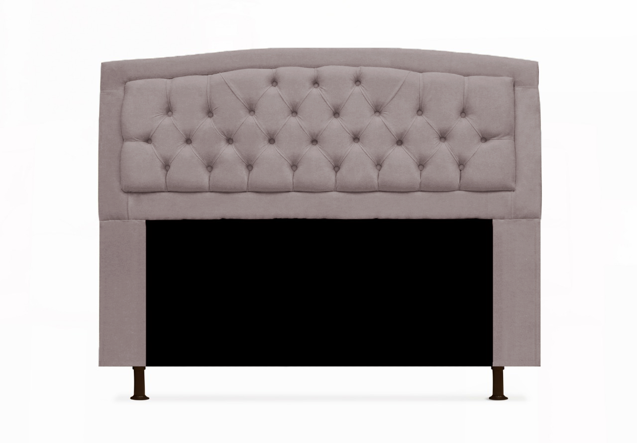 Cabeceira Geovana e Calçadeira Veneza Para Quarto King 195cm Suede Rose - DL Decor - 2