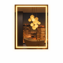 Ver imagem 1 de Espelho Retangular Moderno Jateado LED 3 Cores 40x80 cm Touch