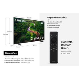 Smart TV Samsung 65" Crystal UHD 4K 2023 Dynamic Crystal Color UN65CU8000 - 8