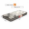 Colchão Solteiro Prorelax De Espuma D23 Topázio 78x188x12cm Cinza  - 2