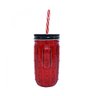 Copo Vidro Vermelho Cactos 450ml - 3