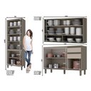 Ver imagem 5 de Cozinha Modulada Completa Connect 7 Peças (2 Armários + 2 Balcões + 1 Paneleiro + 2 Complementos