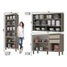 Cozinha Modulada Completa Connect 7 Peças (2 Armários + 2 Balcões + 1 Paneleiro + 2 Complementos - 5