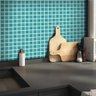 Adesivo Destacável Pastilha 3D Turquesa - 10 x 10cm - 90 unidades - 1