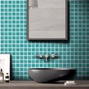 Ver imagem 2 de Adesivo Destacável Pastilha 3D Turquesa - 15 x 15cm - 36 unidades