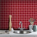 Ver imagem 1 de Adesivo Destacável Pastilha 3D Vermelho Escuro - 20 x 20cm - 18 unidades