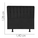 Ver imagem 2 de Cabeceira Estofada Kiara 140cm Casal Box Quarto Suede Preto - Gat Magazine