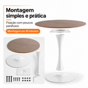 Ver imagem 3 de Mesa de Jantar Redonda Saarinen Basic Imbuia 90cm Branca Design Moderno