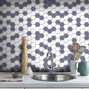 Ver imagem 1 de Papel de Parede Pastilha Colmeia Mix - Várias Cores - Azul