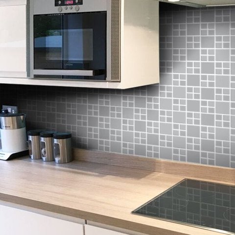 Adesivo Destacável Pastilha Big Cinza - 10 x 10cm - 90 unidades