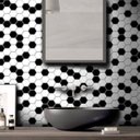 Ver imagem 2 de Papel de Parede Pastilha Colmeia Mix - Várias Cores - Preto