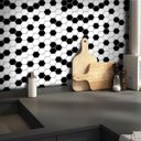 Ver imagem 1 de Papel de Parede Pastilha Colmeia Mix - Várias Cores - Preto