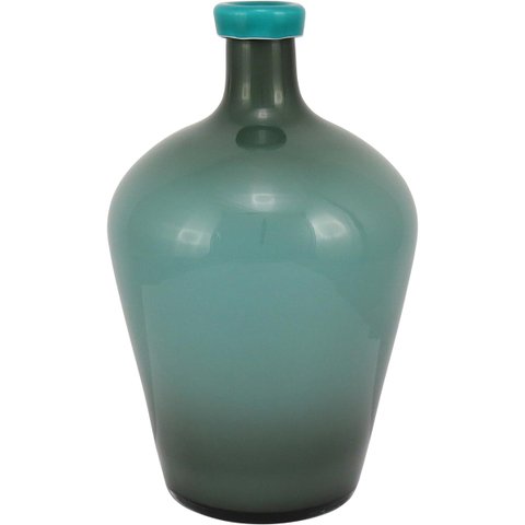 CYAN GARRAFA DECORATIVO 32x20x20cm VIDRO VERDE