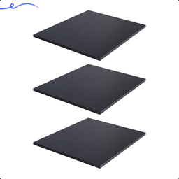 Kit 3 Prateleira Preta 50X40 Tampo Tabua Mdf  Organizadora Decoração Cozinha Quarto Banheiro Sala - 1